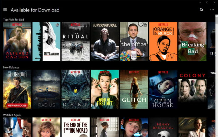 download film atau serial TV di Netflix