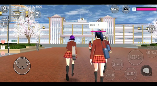 HP untuk main game Sakura School Simulator